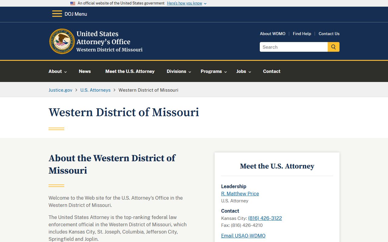 Buchanan County arrest records and court charges U.S. Attorney Western District of Missouri