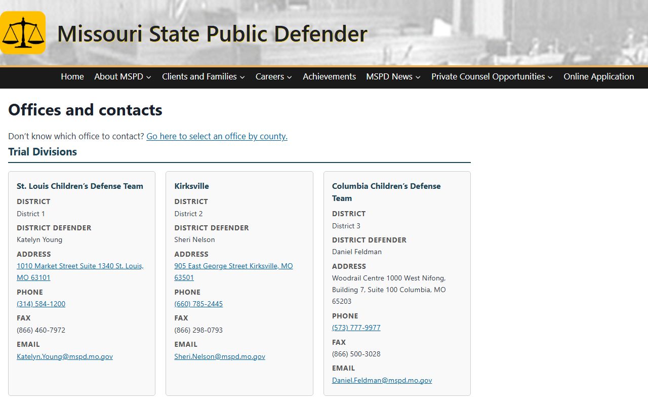 Buchanan County criminal court records MSPD offices and contacts
