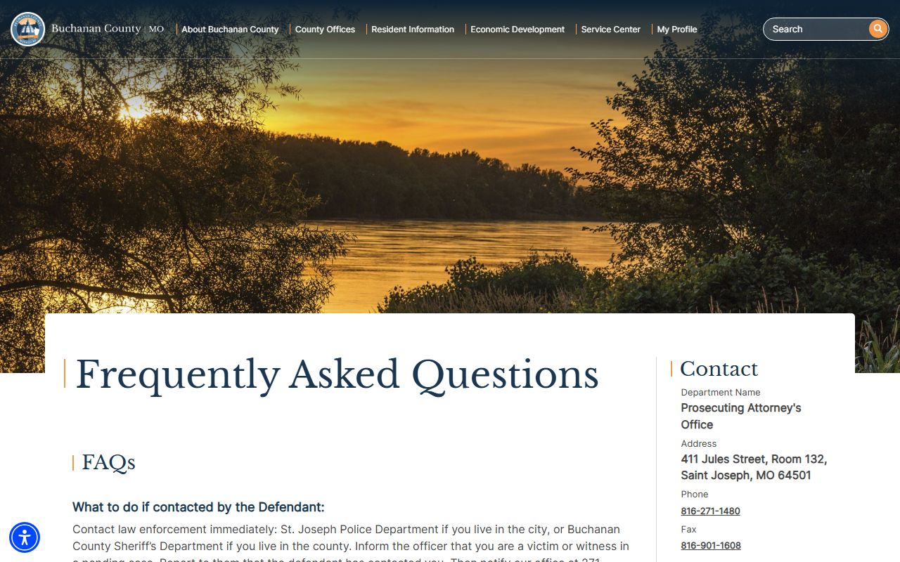 Buchanan County criminal court records prosecutor criminal case FAQ
