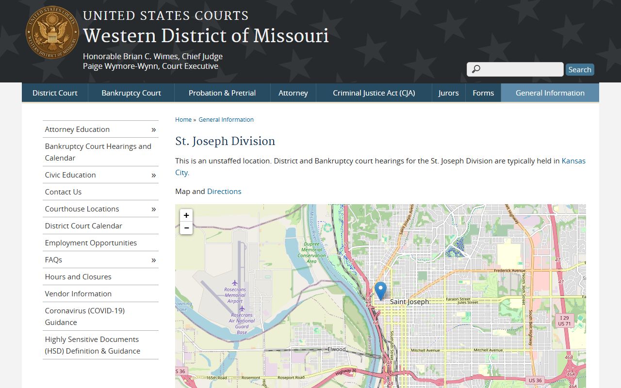 Buchanan County Circuit Court records federal St. Joseph Division distinction