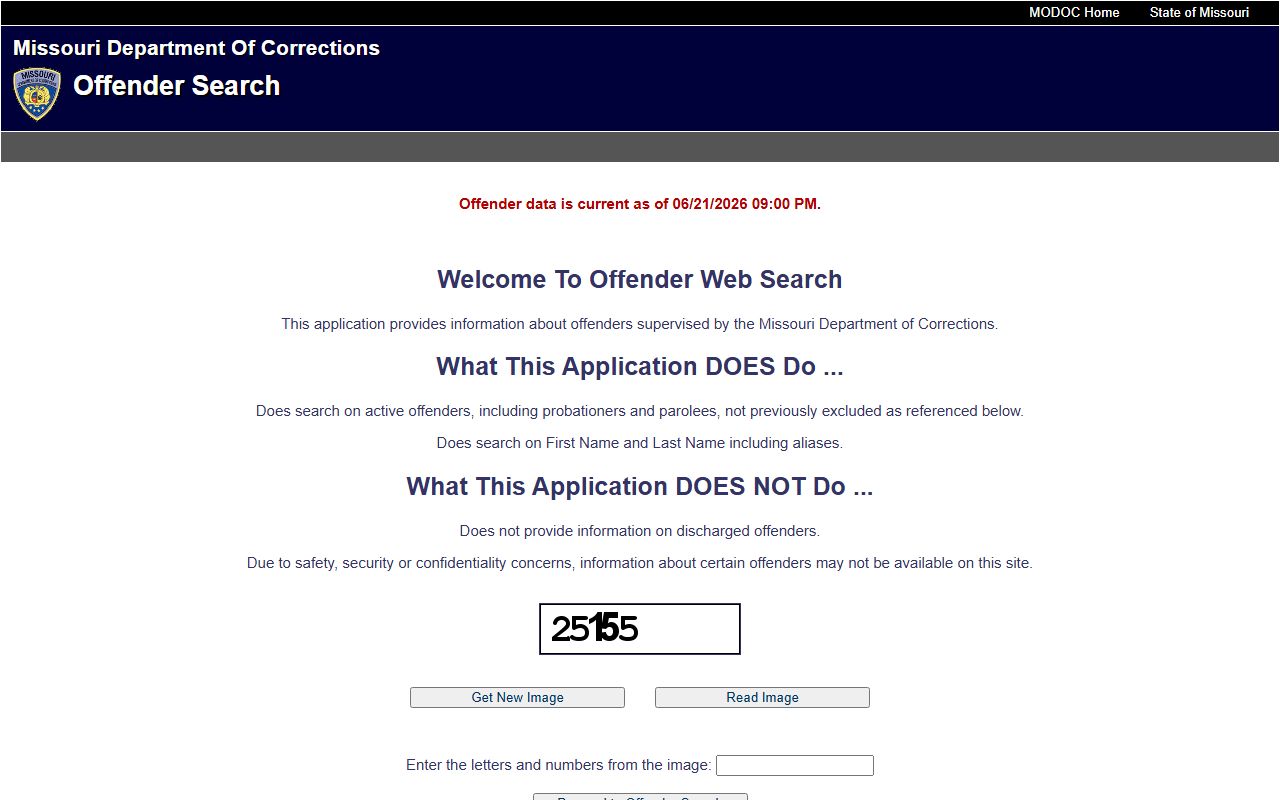 Buchanan County inmate records Missouri DOC offender search