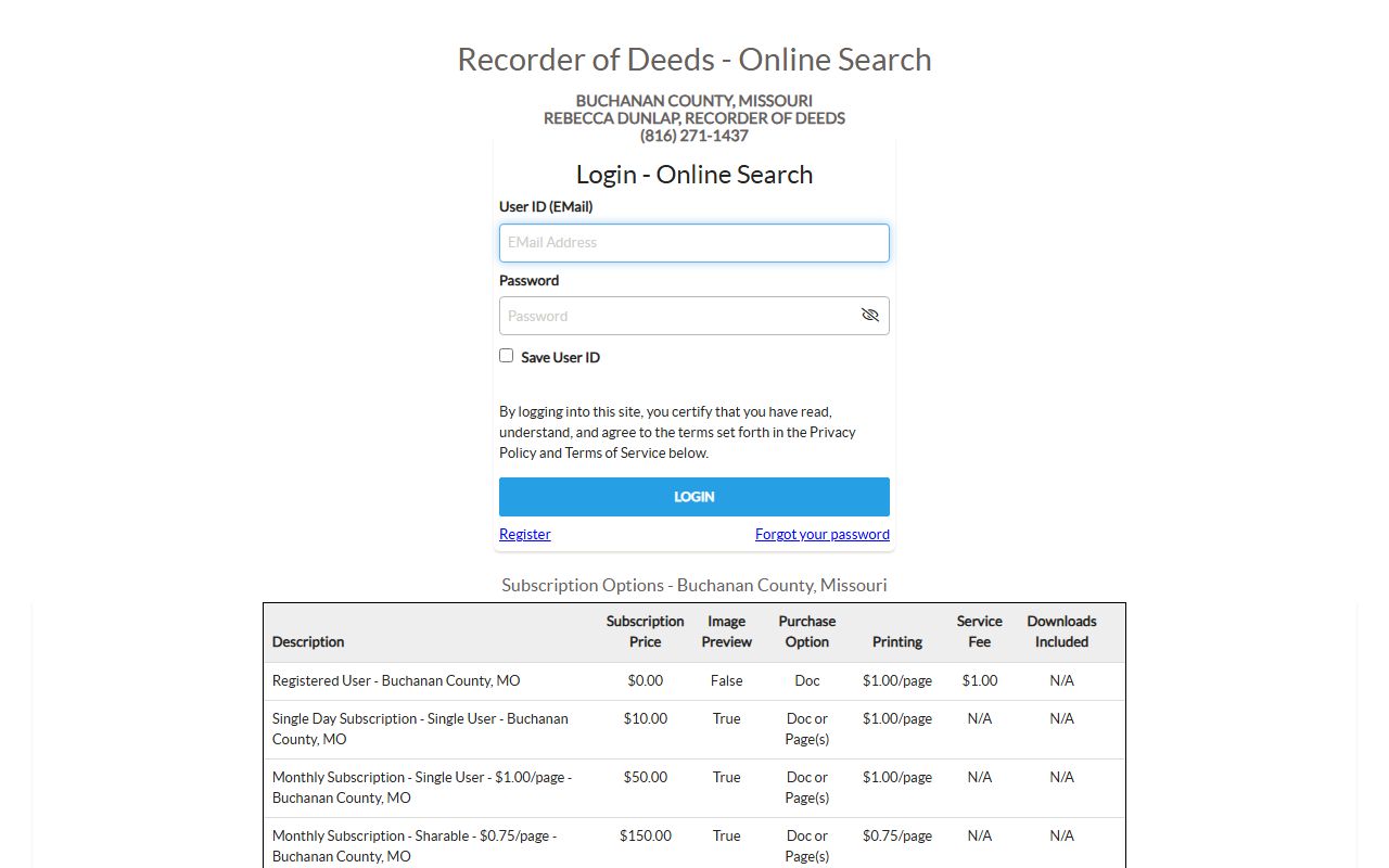 Buchanan County marriage records iRecord search login