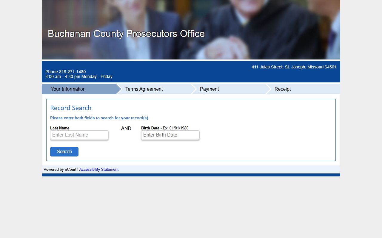Buchanan County traffic court records nCourt prosecutor online payments